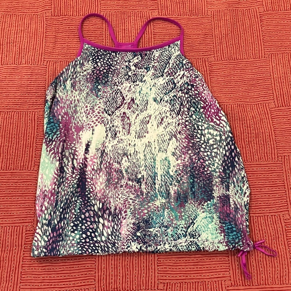 Fabletics Women’s snakeskin print exercise / Tank Top with built in sports bra